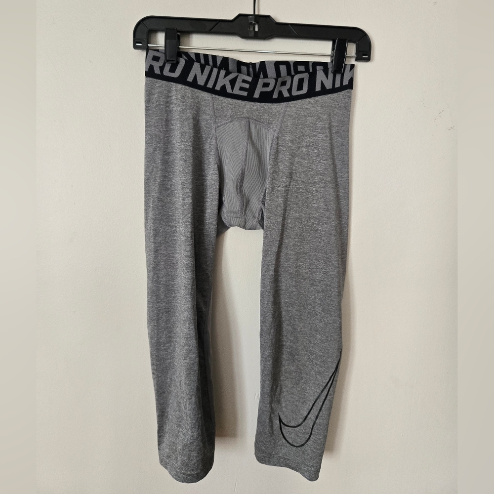 Nike Pro Boy's Gray Compression Tights